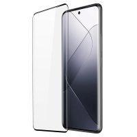 Ochranné sklo pro Xiaomi 14 Ultra - Černé, zaoblené